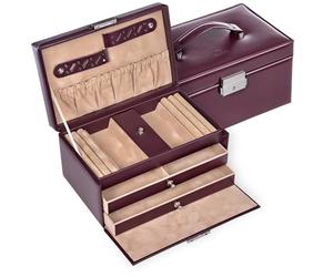 SACHER Schmuckkasten Eva new classic/bordeaux (Leder)