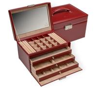 SACHER Schmuckkasten Lena amadora/rot (Leder)