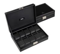 SACHER Uhrenetui für 10 Uhren Black Exclusive/schwarz (Leder)