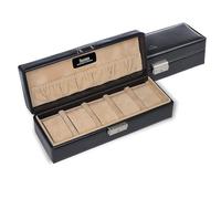 SACHER Uhrenetui für 5 Uhren - Handmade in Germany - Breite 29 cm (schwarz | new classic | Leder)