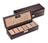 SACHER Uhrenetui für 6 Uhren - Handmade in Germany - Breite 29 cm (mocca | new classic)