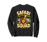 Safari Squad Niedlicher Zoo Dschungel Tiere Crew Design Sweatshirt