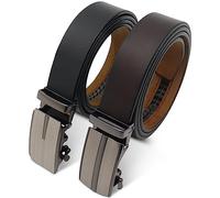 Safekeepers Automatik Gürtel Herren Leder- Gürtel automatikschließe - Buckly Belt - Männer, 2 X Schwarz 30 Mm, 95