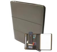 Safekeepers Dokumentenmappe Leder - Konferenzmappe a4 - Ledermappe a4, Arbeitsmappe aus Leder - Grün Army