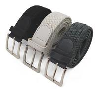 Safekeepers elastische riemen - Elastiek riem - stretch riemen - riem heren - riemen dames - 3 Stuks zwart, blauw en wit