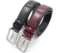 Safekeepers Gürtel echt Leder Herren, Ledergürtel herren, Vollledergürtel 30 mm breit, kürzbar, Jeans-Gürtel, Ledergürtel für Männer, Schwars und Bordeaux