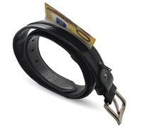 Safekeepers Gürtel mit Geldversteck, Leder Geldgürtel - Geldfach - Gürtel mit Reisverschluss - Moneybelt, Unisex