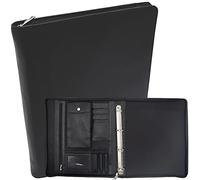 Safekeepers Konferenzmappe A4 Leder,Schreibmappe a4 reißverschluss,dokumentenmappe a4 Leder ringbuch, Arbeitsmappe aus Leder, Geschenk für ihn