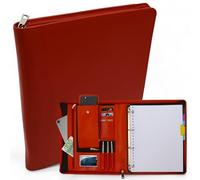 Safekeepers Konferenzmappe A4 Leder,Schreibmappe a4 reißverschluss,dokumentenmappe a4 Leder ringbuch, Arbeitsmappe aus Leder, Geschenk für ihn