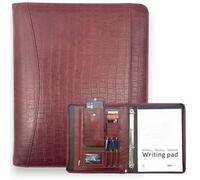 Safekeepers Konferenzmappe A4 mit Reißverschluss - Businessmappe - Ringbuch - Schreibmappe - Ledermappe A4 - Echt Rindleder - Handgefertigte Ledermappe - Laptopfach