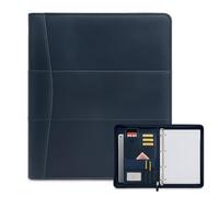 Safekeepers Ledermappe A4 Echtleder - Handgefertigte Konferenzmappe & Schreibmappe mit Reißverschluss - Dokumentenmappe DIN A4 mit Laptopfach 14 Zoll, Tabletfach, Karten- & Stiftehalter