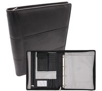 Safekeepers Ledermappe a4, Konferenzmappe A4 Leder,Schreibmappe a4 Reißverschluss - Dokumentenmappe a4 - DIN A4 - Echtleder Mappe - Handgefertigte Ledermappe - Laptopfach