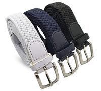 Safekeepers Stoffgürtel Damen - 25 MM Weit Schmaler Gürtel - Komfortabel Elastische Geflochtener Gürtel - Stretchgürtel - Flecht - Nickelfreier Schnalle