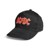 SAFETY JOGGER Kappe für Herren und Frauen, Baumwolle Baseballkappe mit AC/DC Logo, Unisex Cap, Schwarz