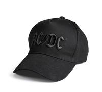 SAFETY JOGGER Kappe für Herren und Frauen, Baumwolle Baseballkappe mit AC/DC Logo, Unisex Cap, Schwarz