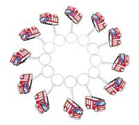 SAFIGLE 12 Stück Feuerwehr Schlüsselanhänger Lustige Feuerwehrauto Partydekoration Vielseitige Kindergeburtstags Gastgeschenke Rucksack und Autoschlüssel Anhänger