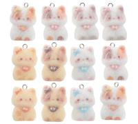 SAFIGLE 12 Stück Katzenanhänger für Ohrringe, Anhänger, Schlüsselanhänger, Halsketten, Armbänder, Basteln, Tieranhänger für die Schmuckherstellung und das Basteln