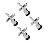 SAFIGLE 2 Paar Manschettenknöpfe Gitarre Stil Metall Glanzpoliert Modisch Herren Schmuck Für Hochzeit Business Anlässe