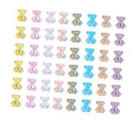 SAFIGLE 2 Sätze Bär Form Nagel Charms Diy Nagelkunst Aufkleber Maniküre Dekorationen Süße Und Praktische Nagelkunst Patches Für Kreative Designs Verschiedenen Farben 160 Stück * 2
