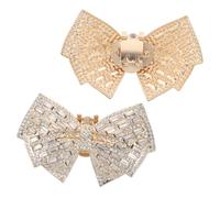 SAFIGLE 2 Stück Abnehmbare Schleifen Schuhclips aus Robustem Material Dekorative Damenschuhanhänger für High Heels Flache Schuhe und Sandalen Modische Schuhaccessoires für Hochzeit Party