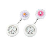 SAFIGLE 2 Stück-Pack Süße Taschenuhren für Krankenschwestern mit Silikonhülle Stoßfest Genaue Zeitmessung für Pflegepersonal und Ärzte