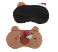 SAFIGLE 2 Stück Plüsch Schlafmaske für Tieraugenmaske aus Ultrasoftem Mikrofaser für Besseres Schlafen Waschbar für Reisen Niedliches Tierdesign Bequem und Lichtundurchlässig