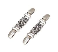 SAFIGLE 2 Stück Vintage Schalschnalle aus Zinklegierung Pullover Cardiganclips Modischer Schalverschluss für Damen Vielseitig für Kleider Kragen und Strickjacken