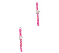 SAFIGLE 2St Anschauen kinderuhren Armbanduhr Kinder wasserdichte Uhr Watches Dekoration ansehen Cartoon-Uhr für Mädchen Studenten schauen zu Achten Sie auf Kleinkinder Glas Rosa