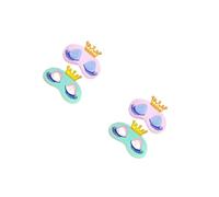 SAFIGLE 2stücke Schlafmaske Mit Cartoon-krone-design Augenbinde Mit Langen Wimpern in Rosa Und Blau Leichtes Und Weiches Material Für Reisen Yoga Und Schlaf