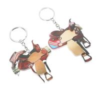 SAFIGLE 2stücke Schlüsselanhänger Mit Pferdeanhänger Sattel-design Acryl Schlüsselring Handtaschen-ornament Western-schlüsselanhänger Für Damen Rucksack-kette Kleine Deko