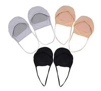 SAFIGLE 3 Paar Damen Zehensocken Vorfuß Halbsocken Aus Polyester Baumwoll Mix Mit Elastischem Sling Rücken Unsichtbare Füßlinge Für High Heels Sandalen Und Flache Schuhe Rutschfest Und Atmungsaktiv