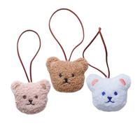 SAFIGLE 3 Stück Tragbare Bären Schlüsselanhänger Plüschanhänger Braun Khaki Weiß Dekorativer Taschenanhänger Für Kinder Alltag Geschenk