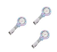 SAFIGLE 3stücke Ethnic Flower Silikon Pocket Watch Tragbare Schwesternuhr Mit Klarem Ziffernblatt Langlebig Und Stylish Für Pflegekräfte Und Ärzte