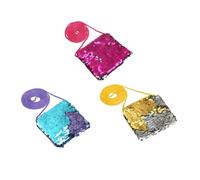 SAFIGLE 3stücke Münzgeldbeutel Für Junge Mädchen Mit Paillettenbesatz Modische Quadratische Tasche Kleines Portemonnaie Für Jungen Und Mädchen Zum Aufbewahren Kleiner Dinge