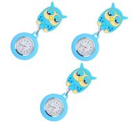 SAFIGLE 3stücke Silicone Pocket Watch Mit Eule Design Präzisionsquarzuhr Für Pflegekräfte Geeignet Für Ärzte Und Langlebig Und Dehnbar