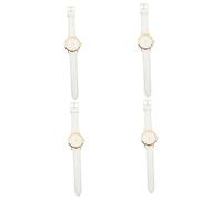 SAFIGLE 4 Stück Anschauen Modeuhren Für Damen Einfache Uhr Frauen Uhren Armband Uhren Uhrenarmbänder Für Damen Dekorative Uhr Frauen Schauen Zu Betrachten Armbanduhr Damenuhren Weiß Pu