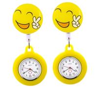 SAFIGLE 4 Stück Krankenschwester Uhr Hängende Uhr Cartoon-Frauen en Für Männer Digital Für Herren Krankenschwester Anstecknadel E-Clips Student Männlich -Eisen- Fall