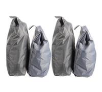 SAFIGLE 4 Stück Reiseschuhbeutel aus Reißfestem Kationischem Gewebe Handliche Schuhaufbewahrungstaschen in Grau Multifunktionale Packbeutel für Reisen Sport und Camping