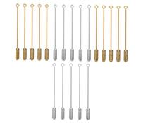 SAFIGLE 40 Stück Selbstgemacht Sicherheitsnadeln aus Metalllegierung 50mm Anstecknadeln mit Schutzkappen Schmuckzubehör für Damen und Herrenbekleidung Vielseitige Broschennadeln