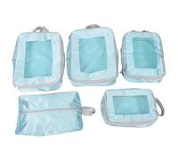 SAFIGLE 5stücke Reise-Aufbewahrungstasche Organizer-Set Mit Kompression Packwürfel Für Kleidung Schuhe Und Elektronik Aus Polyester Gefertigt Platzsparend Und Langlebig