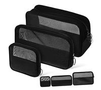 SAFIGLE 6stücke Netzbeutel Für Kosmetik Reise-Organizer-Taschen Mit Reißverschluss Aufbewahrungsbeutel Für Make-up-utensilien Lippenstift Und Ladekabel Leicht Und Tragbar Für Zuhause Und r