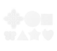 SAFIGLE 70 Stück Selbstgemacht Kunststoffnetz Stickgewebe Vielseitige Zuschneidbare Kunststoff Leinwandplatten mit Glatten Kanten Stickvorlage für Kreuzstich Zufälliger Stil