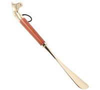 SAFIGLE Langer SchuhlöFfel Aus Holz Und Messing Mit Pferdekopf Ergonomischer Schuhanzieher FüR Senioren Langlebiger Schuhhelfer Mit Glatten Kanten FüR Einfaches Schuhe Anziehen