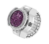 SAFIGLE Ringförmige Uhr Zum Dekorieren Damenuhren Im Ringdesign Stilvolle Fingeruhr Mit Exquisitem Rosendekor Bequem Und Langlebig