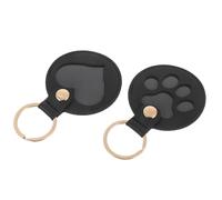 SAFIGLE Schlüsselanhänger aus Tierhaar 2er Set mit PU Material, tragbarer Haustiersouvenir Anhänger für Katzen und Hundebesitzer, elegant und robust für den Alltag