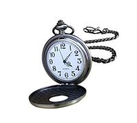 SAFIGLE Vintage Taschenuhr mit Quarzwerk, Hohles Gehäuse, Bronzeoptik