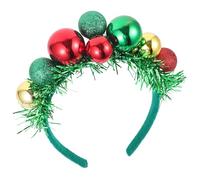 SAFIGLE Weihnachtsstirnband Mit Bunten Kugeln Haarreif Festliches Haaraccessoire Für Damen Party Kopfbedeckung Kreative Weihnachtsdekoration