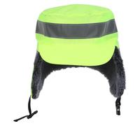 SAFIGLE Wintermütze mit Ohrenklappen Reflektierende Thermomütze aus Fleece und Kunstpelz Winddichte Rad und Wandermütze für Damen Herren Atmungsaktiv und Sicher bei Nacht