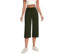 SAFORT Caprihose Damen mit Weitem Bein 3/4 Hose Sommer Leichte 7/8 Weithose mit Taschen Culotte für Fitness Workout Training Freizeit, S-XXL
