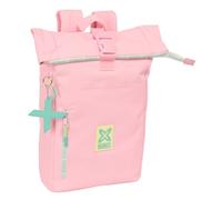 München Candy Rucksack mit Klappe für Laptops von 39,6 cm (15,6 Zoll), ideal für verschiedene Altersgruppen, bequem und vielseitig, Qualität und Widerstandsfähigkeit, 28 x 13 x 42 cm, hellrosa, M,